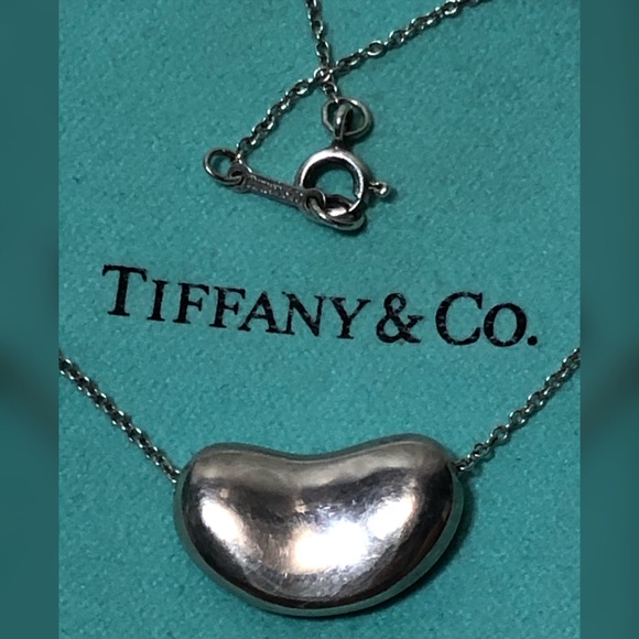 Tiffany by Peretti 925 Large Bean 16” Necklace - Picture 2 of 10